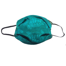Load image into Gallery viewer, KW Mask - Aqua Turtles Batik
