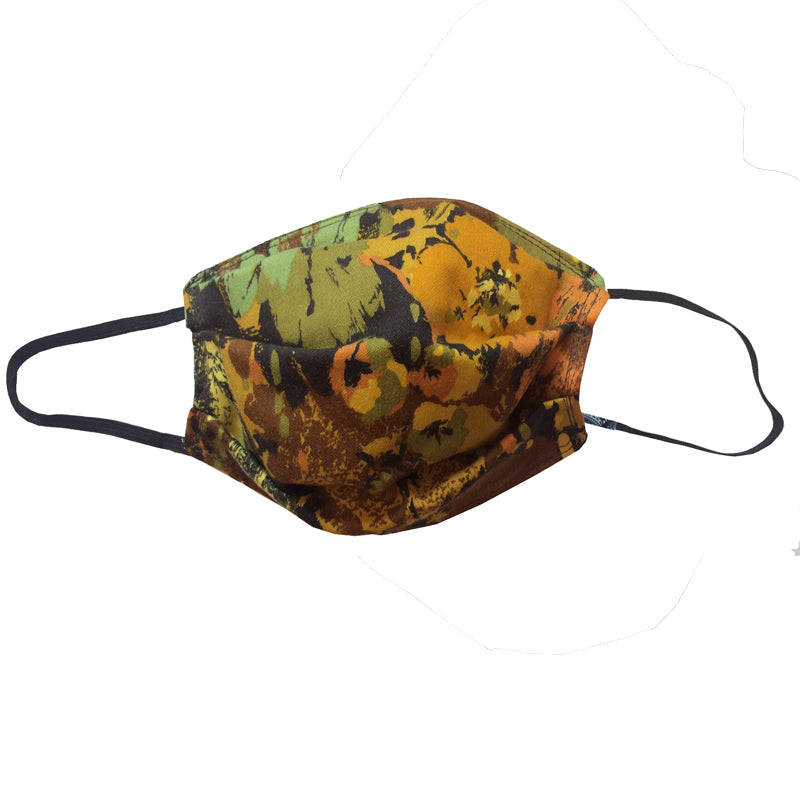 KW Mask - Black, Ochre & Mint Vintage Floral