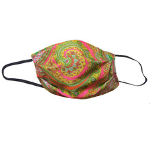 Load image into Gallery viewer, KW Mask - Vintage Pink, Green &amp; Yellow Paisley

