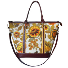 Load image into Gallery viewer, Weekender Travel Bag - Vintage Yellow Floral
