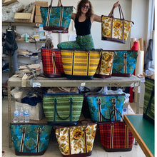 Load image into Gallery viewer, Weekender Travel Bag - Vintage Yellow Floral
