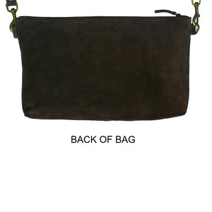 Laced Detail Bag - Chocolate Suede