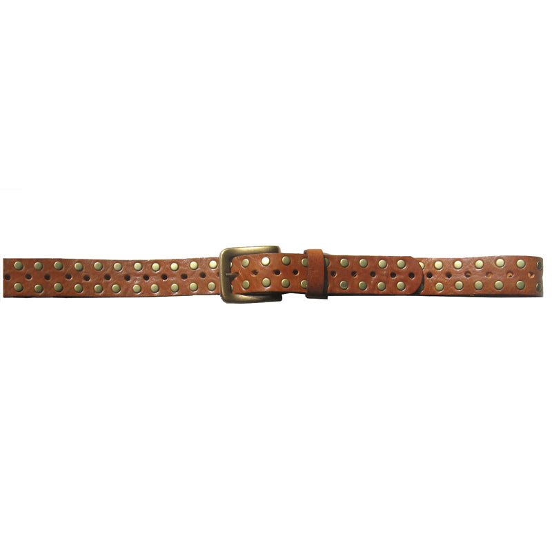 Cast Rope Belt - Tan Suede with Antique Brass – Kim White Bags/Belts