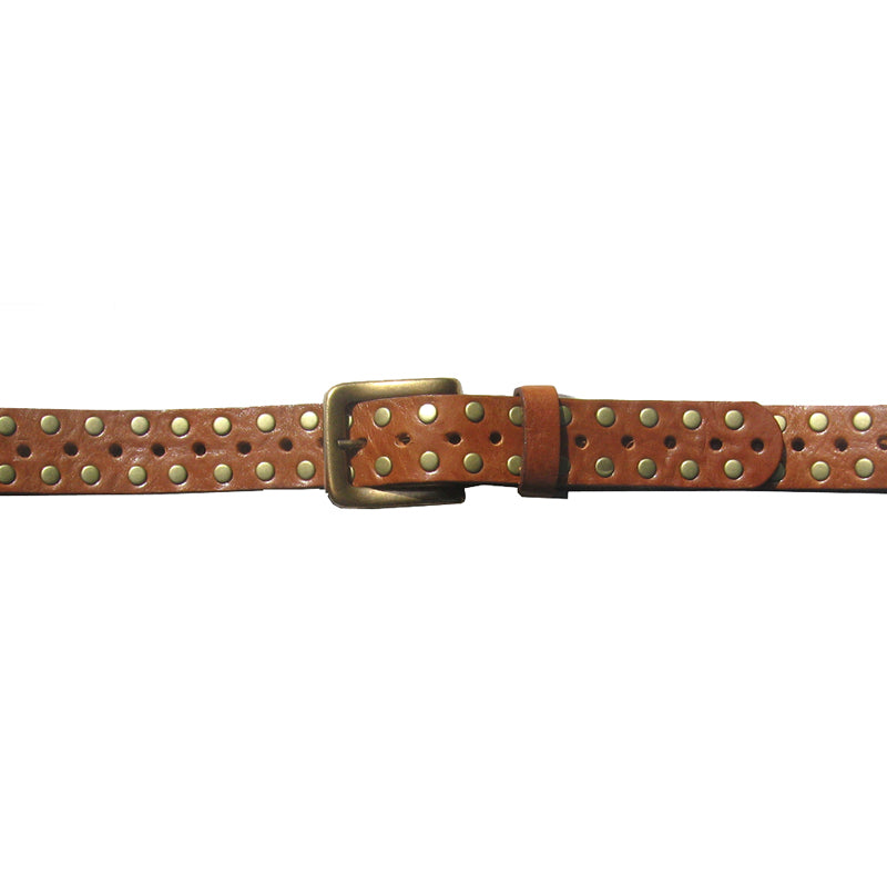 Skinny Studded Convertible - Cognac