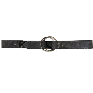 Double-Ring Belt - Antique Black Metallic
