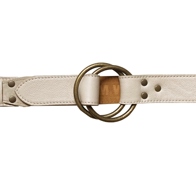 Double-Ring Belt - Cream