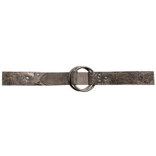 Load image into Gallery viewer, Double-Ring Belt - Antique Silver Metallic

