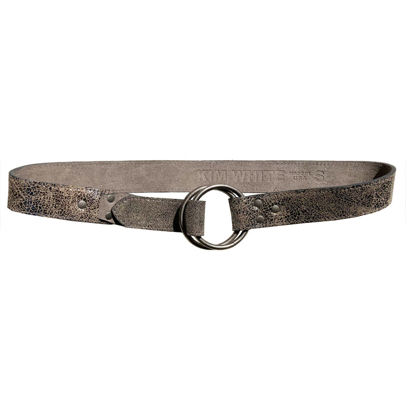 Double-Ring Belt - Antique Silver Metallic