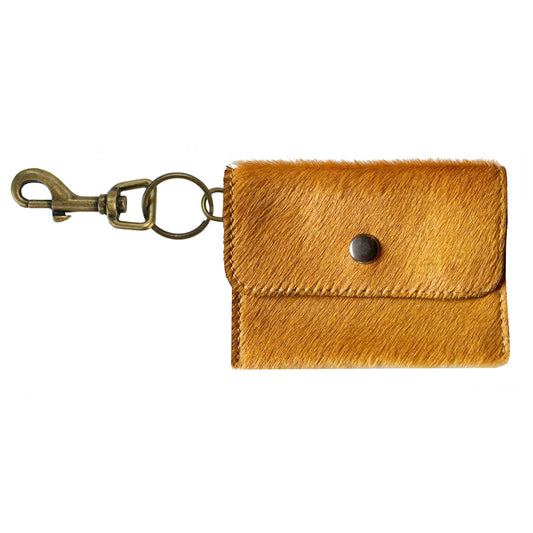 Coin Purse Key Chain - Goldenrod Fur