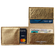 Load image into Gallery viewer, Folding Wallet - Gold Metallic
