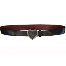 Load image into Gallery viewer, Heart Belt - Black wBlack Heart
