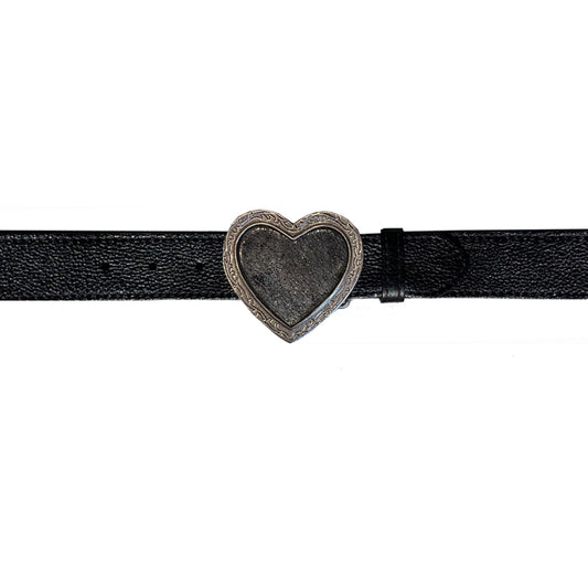 Heart Belt - Black wBlack Heart