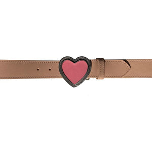 Heart Belt - Nude wPink
