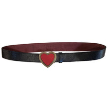 Load image into Gallery viewer, Heart Belt - Black wRed
