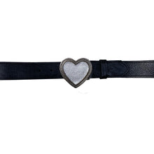 Load image into Gallery viewer, Heart Belt - Black wSilver Heart
