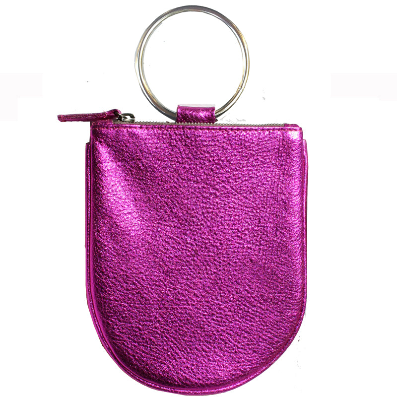 Mini Ring Wristlet - Hot Pink