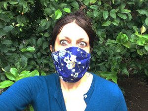 KW Mask - Electric Blue Paisley