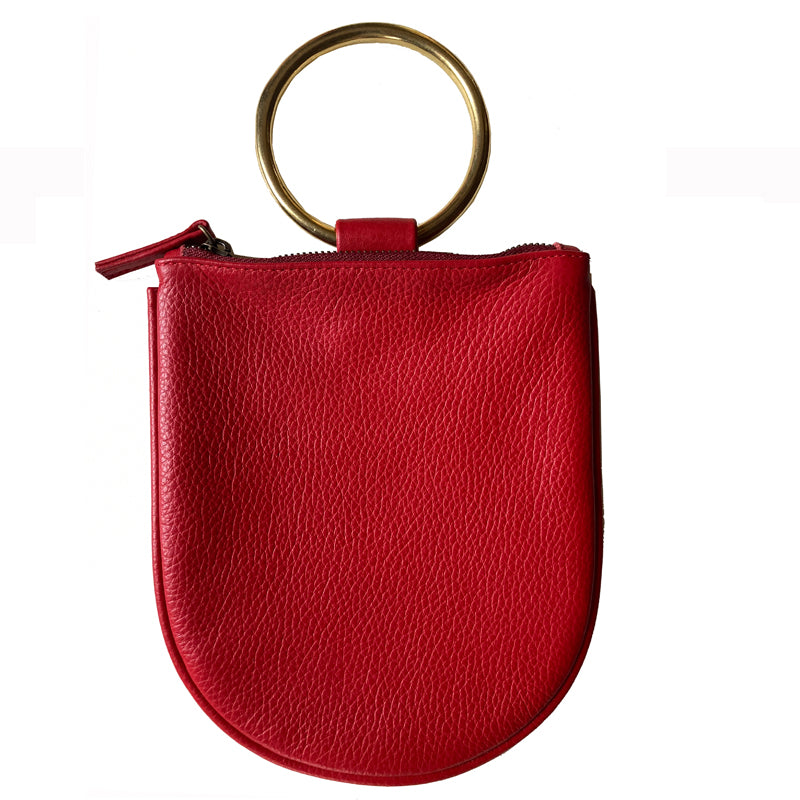 Mini Ring Wristlet - Matte Red
