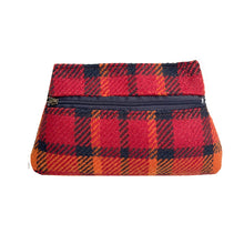 Load image into Gallery viewer, Cosmetic Bag - Orange_Red and Black Plaid 1978
