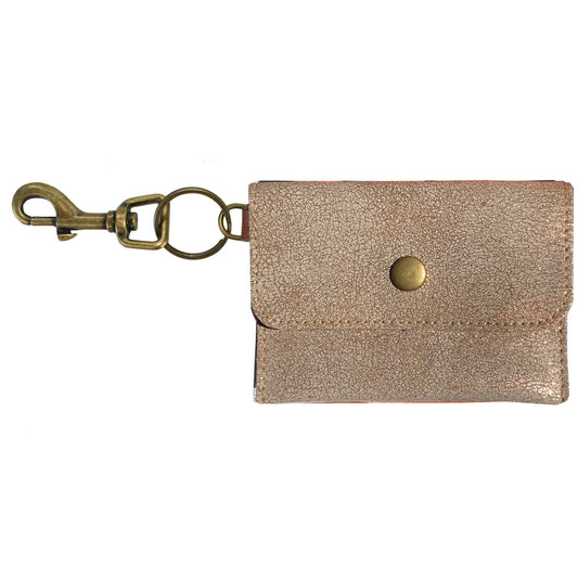 Coin Purse Key Chain - Antique Rose Gold