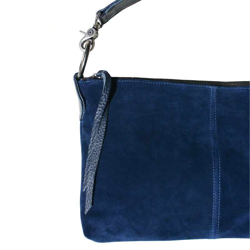 Slouchy Bag - Royal Blue Suede