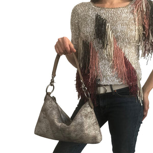 Slouchy Bag - Crackle White
