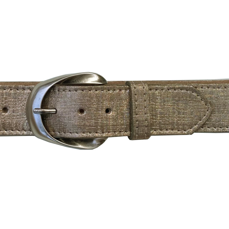 Inverted Ribbon -Taupe Brushed Metallic – Kim White Bags/Belts